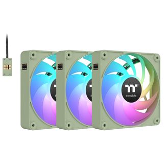 Thermaltake CL-F197-PL14MG-A CT140 140mm EX ARGB Magnetic Quick Connect PWM Fans Green 3-Pack