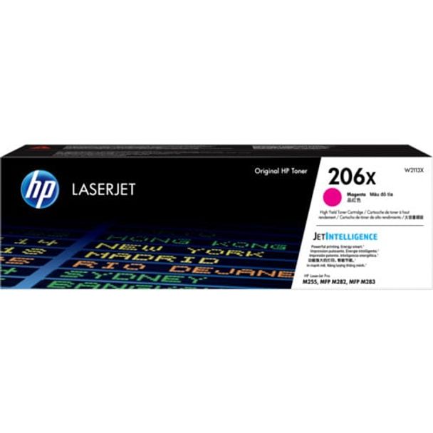 HP W2113X 206X MAGENTA TONER - HIGH YIELD - APPROX 2.45K PAGES - FOR M283, M255 PRINTERS