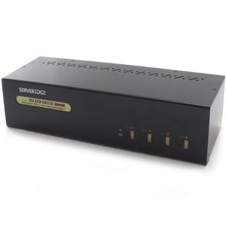 Serveredge SEDDL704D 4-Port Dual Monitors DVI USB KVM Switch w/ 7.1 Ch. Sound