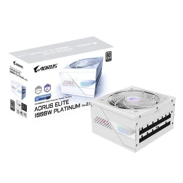 Gigabyte GP-AE1000PM PG5 ICE V2 AORUS ELITE P1000W 80+ Platinum Modular PCIe 5.0 Power Supply ICE