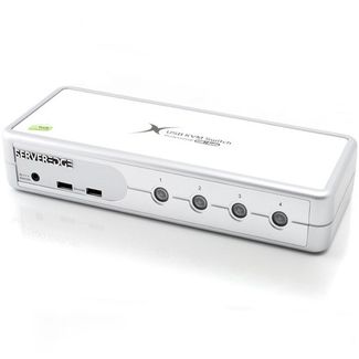 Serveredge KD04UDH2 4-Port USB / DVI Desktop KVM Switch With Audio & USB Hub2.0  - Includes Cables