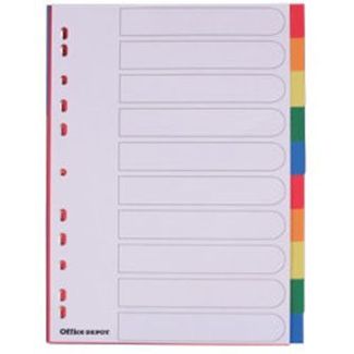 A4 PP 10 Tab Coloured Dividers DVIDER-10COLOUR