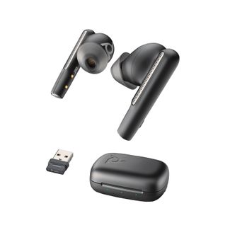 Poly 7Y8L7AA Voyager Free 60 UC M Carbon Black Earbuds + BT700 USB-A Adapter + Basic Charge Case