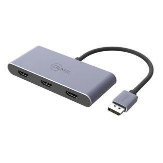 Cruxtec DT3H-8K-SG DisplayPort to 3 x HDMI Multi-Monitor 8K Adapter