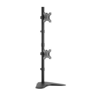 Brateck LDT12-T02V Dual Screens Economical Double Joint Articulating Steel Monitor Stand For Most 13"-32" Monitors, up to 8kg/Screen