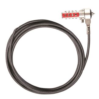 Targus PA410AU DEFCON Resettable T-Lock Combo Cable Lock with 2M Steel Cable/ Additional Locking - Black