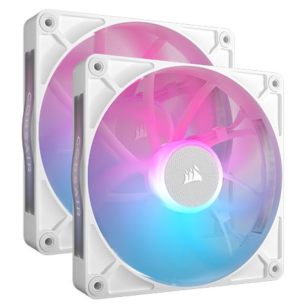 Corsair CO-9051024-WW iCUE LINK RX140 RGB 140mm PWM Fan Twin Starter Kit - White