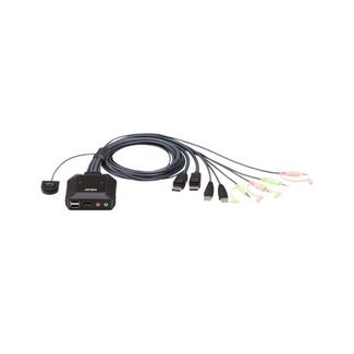 Aten CS22DP-AT 2 Port USB 2.0 DisplayPort Cable KVM Switch with Audio