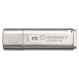 Kingston IKLP50/16GB IronKey Locker+ 50 USB Flash Drive 16GB