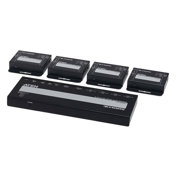 ATEN VS1824KIT-AT-U 4-PORT 4K HDMI CAT 6 SPLITTER WITH RECEIVERS