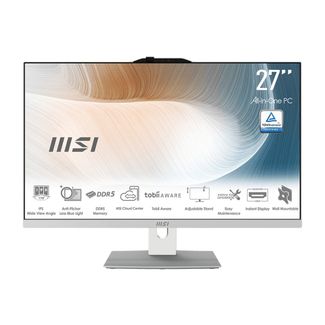 MSI Modern AM272P 1M-1292AU AIO Desktop PC 27" FHD Core5 120U 16GB 1TB W11P KB & MOUSE White