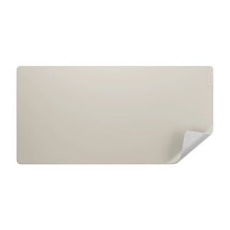 ALOGIC ADLFMLG Duo Reversible Desk Mat with Premium Felt and Vegan Leather Light Grey/Vanilla