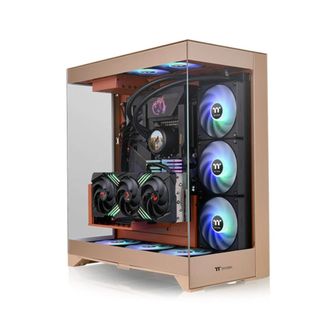 Thermaltake CA-1Z8-00MGWN-00 CTE E550 Tempered Glass Dual Chamber Mid Tower Case Gravel Sand