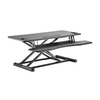 Brateck DWS28-02N Gas Spring Sit-Stand Desk Converter with Keyboard Tray Deck(Standard MDF Board Surface)