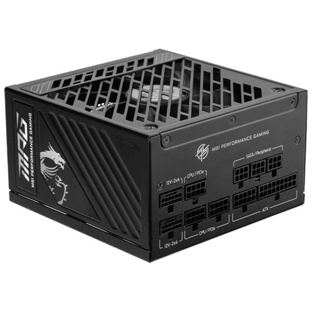 MSI MPG A1000GS PCIE5 1000W 80+ Gold Fully Modular ATX 3.1 Power Supply