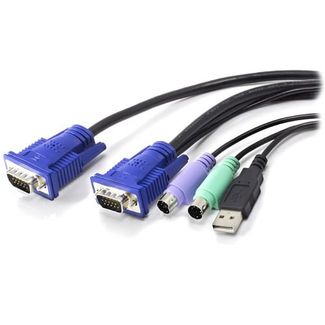 Serveredge SED-LVPU-1.8 1.8m 3-in-1 KVM Cable - PS2USB & VGA - Suitable for KVM's
