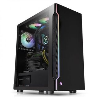 Thermaltake CA-1M3-00M1WN-00 H200 TG RGB Mid-Tower Black Case