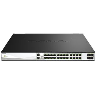 D-Link DXS-3130-28P 28-Port Stackable 10 Gigabit PoE++ Layer 3 Switch