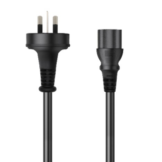 Cruxtec PTP-100-18BK 3pin AU Male to Female IEC-C13 Power Cable 1.8m