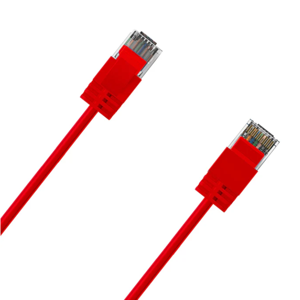 Cruxtec RF6A-150-RD Ultra-Thin CAT6A U/UTP Ethernet Cable Red 15m