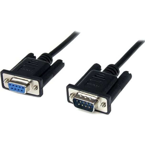 StarTech SCNM9FM1MBK 1m Black DB9 RS232 Null Modem Cable F/M