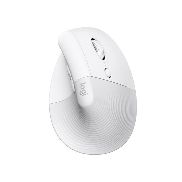 Logitech 910-006480 Lift Vertical Ergonomic Wireless Optical Mouse - Off White
