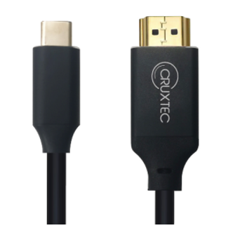 Cruxtec CH4K-01-BK USB-C Male to HDMI Male Cable 1m Black -4K/60Hz
