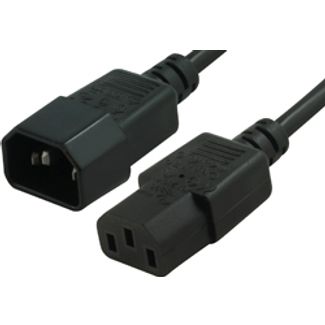 Comsol IEC-MF-.5 0.5M PC to Monitor Power Extension Cable IEC-C13 - IEC-C14