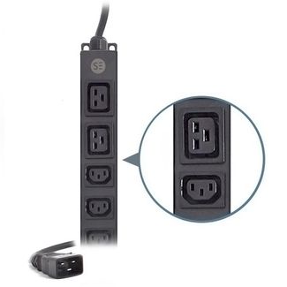 Serveredge SEDG-12-C13C19-16A Basic 3m 12 Port IEC PDU (10) IEC C13 Output (2) IEC C19 Output& (1) IEC C20 Input Plug  16A 240 V