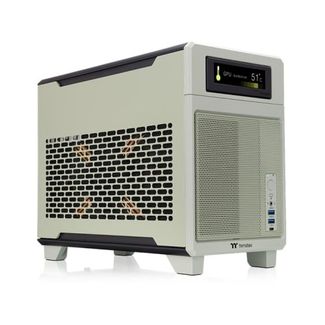 Thermaltake CA-11A-00SENN-WS TR100 WS Mini ITX Case Matcha Green Wood