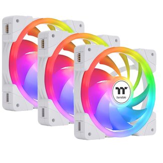 Thermaltake CL-F169-PL12SW-A SWAFAN EX12 ARGB 120mm Magnetic PWM Cooling Fan (up to 2000RPM) White Edition - 3 Fan Pack