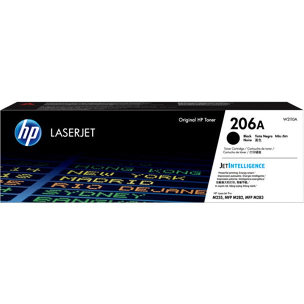 HP W2110A 206A BLACK TONER - APPROX 1.35K PAGES - FOR M283, M255 PRINTERS