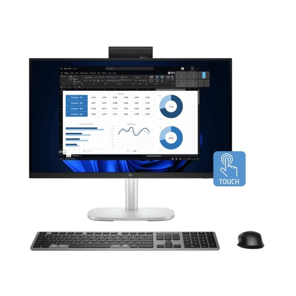 HP C0YD2PT EliteStudio 8 G1i All-in-One Desktop PC 23.8" FHD Touch Ultra5 235 16GB 512GB K&M W11P