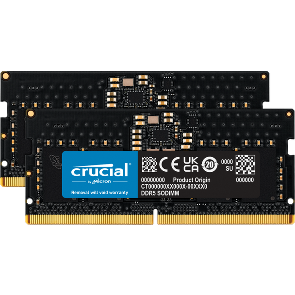 Crucial CT2K8G48C40S5 16GB (8GBx2 Kit) 4800Mhz DDR5 Notebook Memory