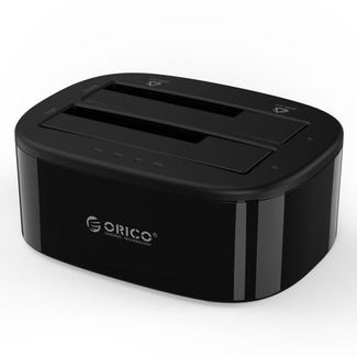Orico 6228US3-C-BK 2.5/3.5 inch USB3.0 1 to 1 Clone Dual-bay HDD and SSD Hard Drive Dock