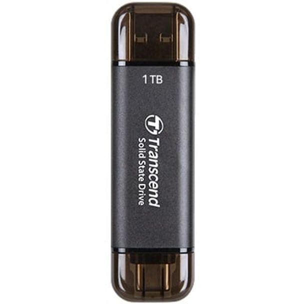 Transcend TS1TESD310C ESD310 1TB USB-A/C Portable SSD Black