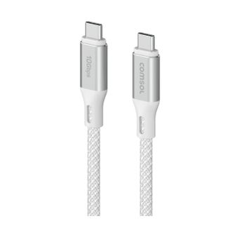 Comsol CC1012WH 1.2m White 10Gbps USB-C to USB-C Cable Charge & Sync Cable
