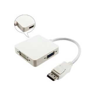 Comsol DP-VDH-AD 20cm DisplayPort Male to VGA / DVI / HDMI Adapter