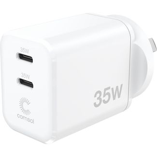 Comsol WCC235WH 35W Dual USB-C Wall Charger