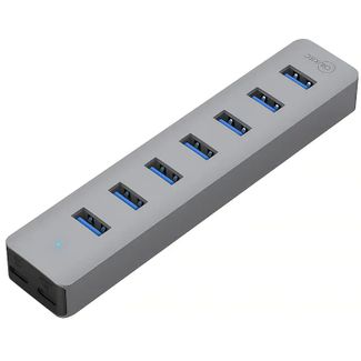 Cruxtec AU3-H7-SG 7-Port USB 3.0 Hub with Type-C Power Port