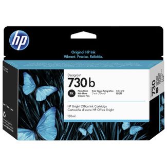 HP 3ED43A 730B 130-ML Photo DesignJet Ink Cartridge Black