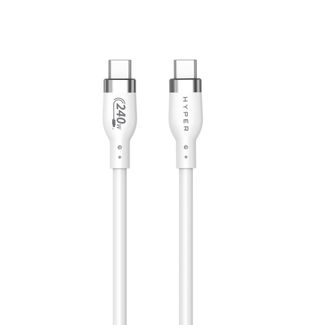 Targus HJ4002WHGL HyperJuice 240W Silicone USB-C to USB-C Cable 2m