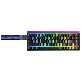 AULA HERO68-BT-J HERO 68 Wired Magnetic Switch 8K Returns RGB Keyboard Black Frosted Translucent Edge-Lit Keycaps