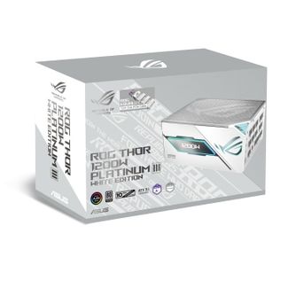 ASUS ROG-THOR-1200P3-WHITE-GAMING-E ROG Thor P3 1200W 80+ Platinum Fully Modular ATX 3.1 Power Supply White with ROG Equalizer