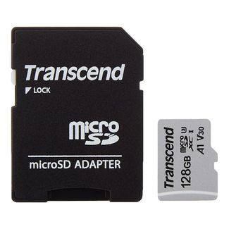 Transcend TS128GUSD300S-A 300S 128GB HS-I U3 A1 microSD with Adapter