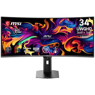 MSI MPG 341CQR QD-OLED X36 34" UWQHD 360Hz HDRTB 500 Curved Ultrawide Gaming Monitor