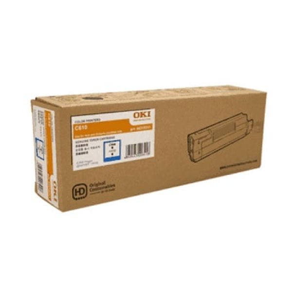 OKI 44315311 Toner Cartridge Cyan For C610; 6,000 Pages