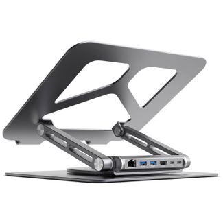 mBeat MB-STD-S12GRY Stage S12 Rotating Laptop Stand with USB-C Docking Station
