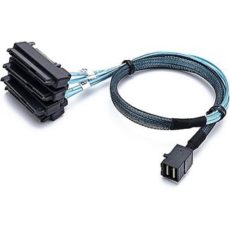 SFF-8643 Mini SAS HD to 4*29 Pin SFF-8482 Connectors with SAS 15 Pin Power Port