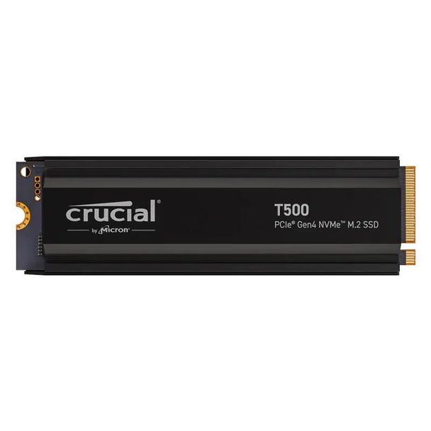 Crucial CT4000T500SSD5 T500 4TB PCIe Gen4 NVMe M.2 2280 SSD with Heatsink